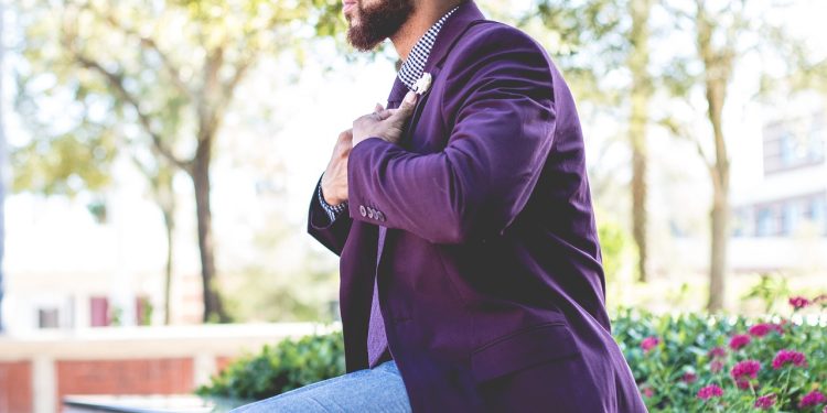 guy, man, fashion, violet, blazer, clothing, necktie, plants, street, bokeh, beard, trees, people, suit, blazer, blazer, blazer, nature, blazer, blazer