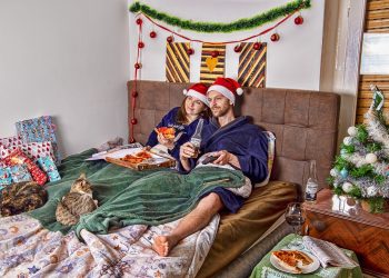 couple, christmas, celebration, holidays, love, together, romance, romantic, xmas, stay home, covid-19, pandemic, cute, happy, happiness, santa hat, covid19, corona, funny, stay home, stay home, stay home, stay home, stay home