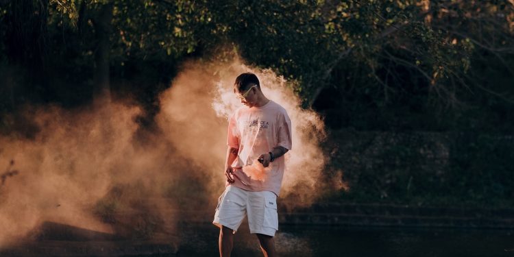 man, portrait, outdoors, smoke, park, trees, nature, fashion, streetwear, casualwear, streetwear, streetwear, streetwear, streetwear, streetwear