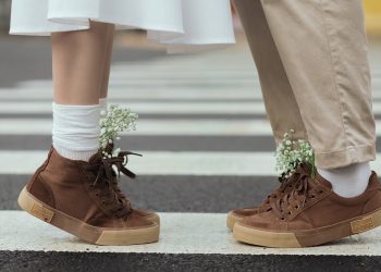 shoes, couple, road, footwear